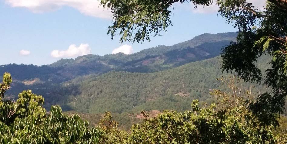 The mountains as seen from the hotel in Santa Lucia