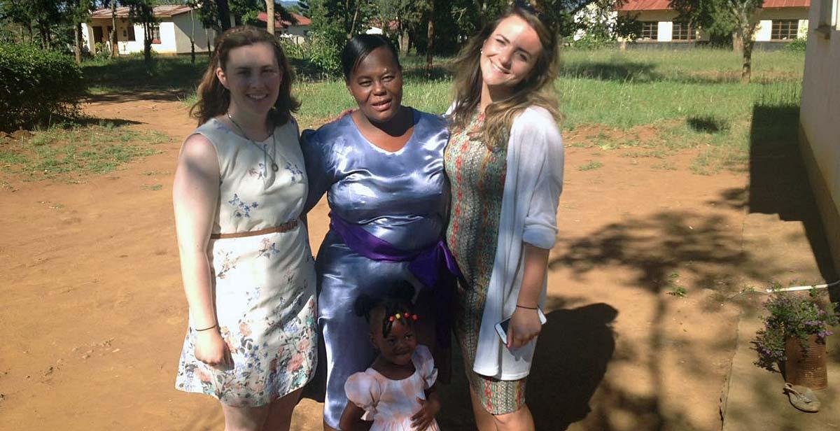 Meaghan and Harriet with their host mom