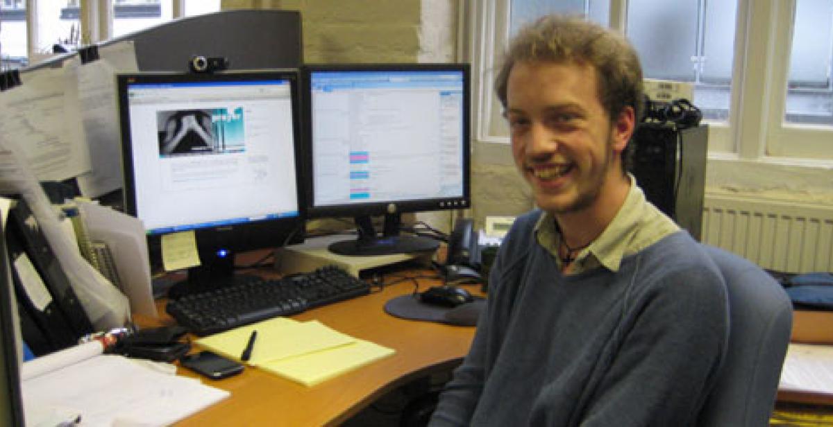 Chris, A progressio volunteer in the London office