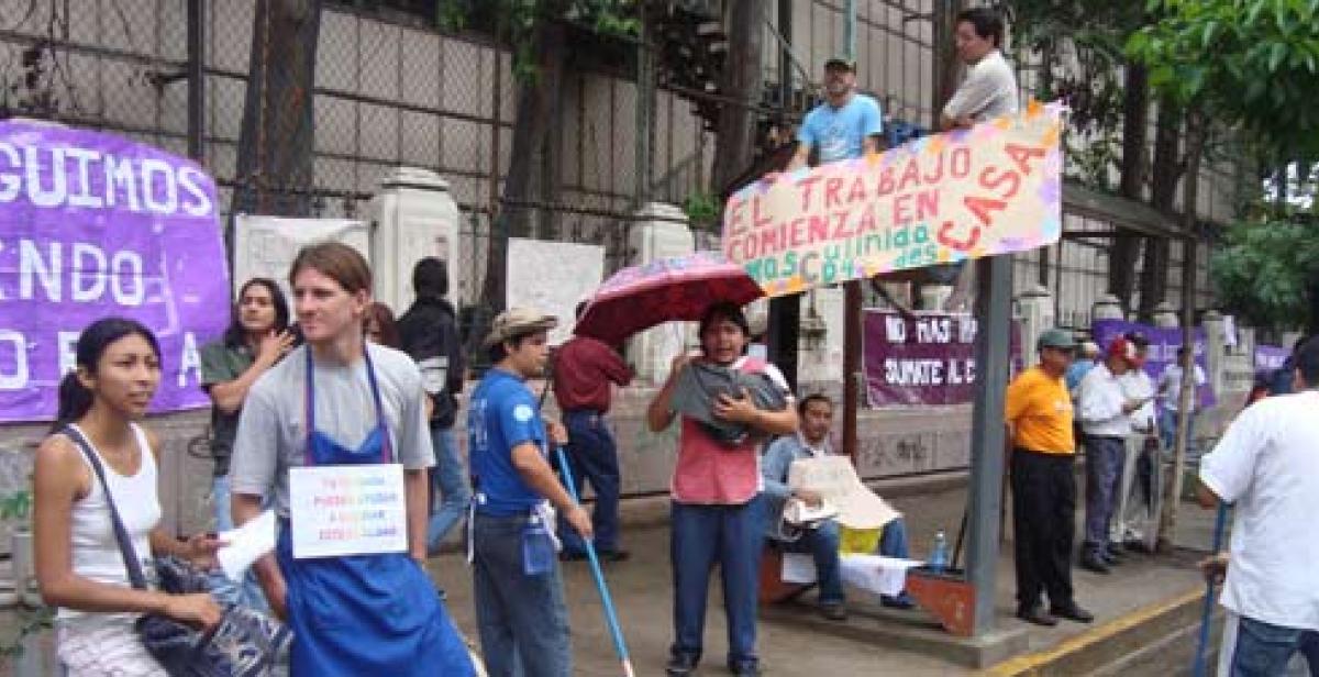 John Bayron on Labour Day March 2010