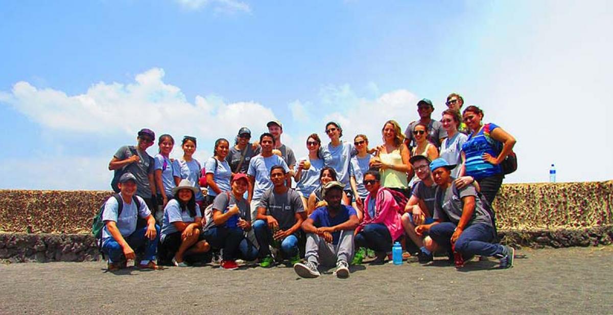 Group photo at Volcano of Masaya