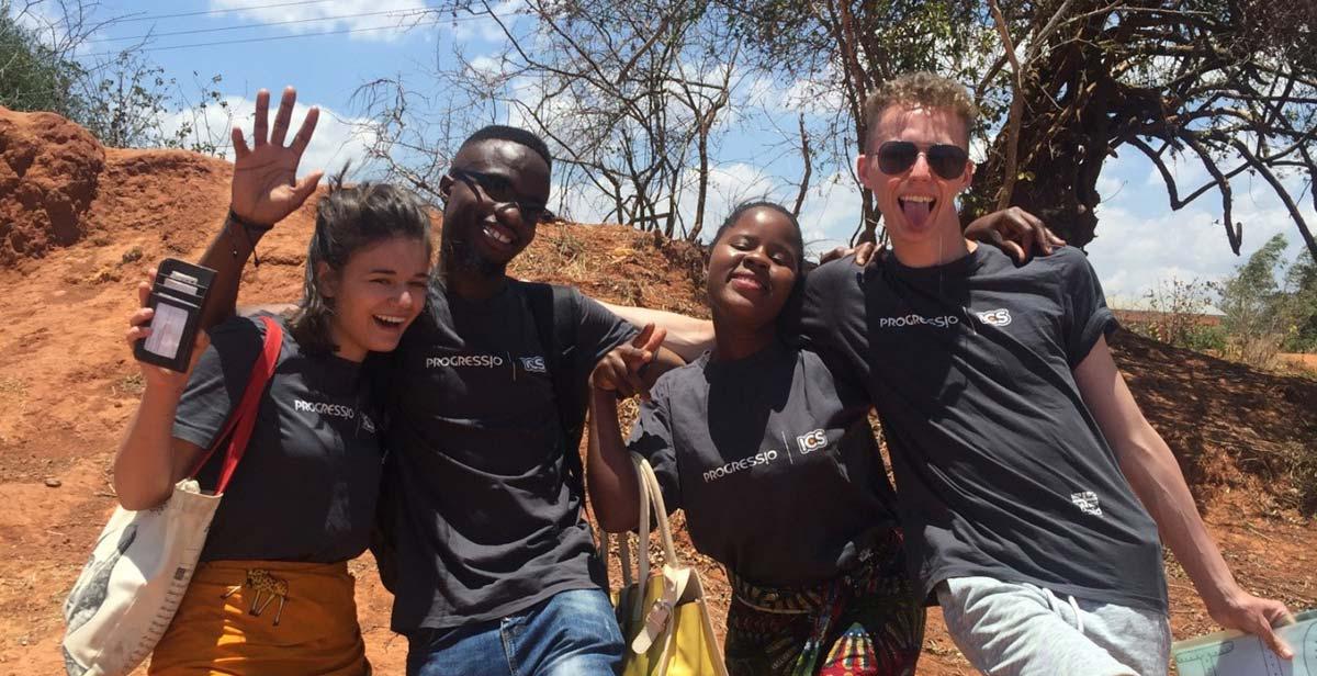 L-R: Leeha, Blessings, Chimwemwe &amp;amp; Nathaniel celebrating after a successful Peer Education Session