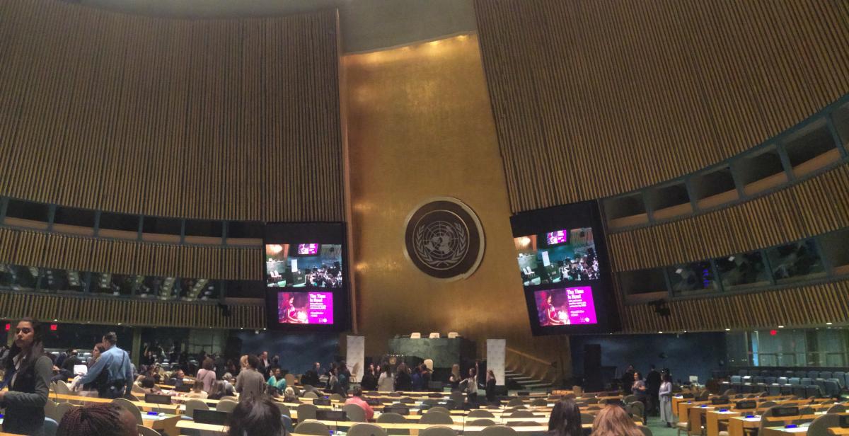 UN General Assebly Hall during the CSW 60 
