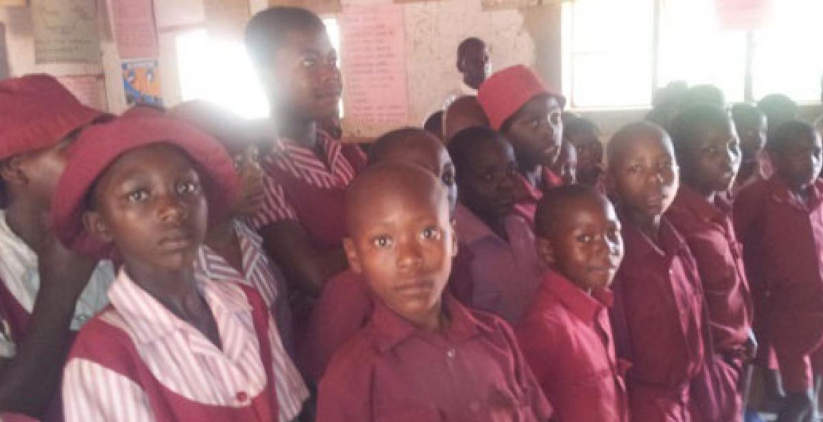 Children at Zimbabwean primary school
