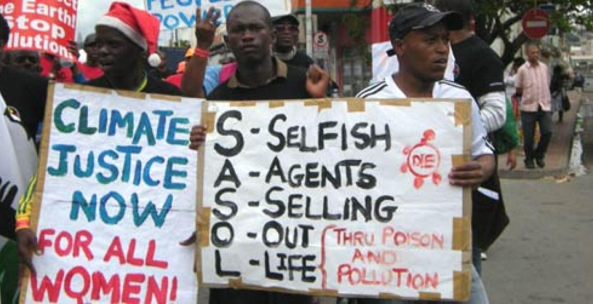 Climate justice march in Durban