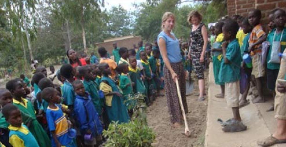 Flowerbed at Muonekera Primary School