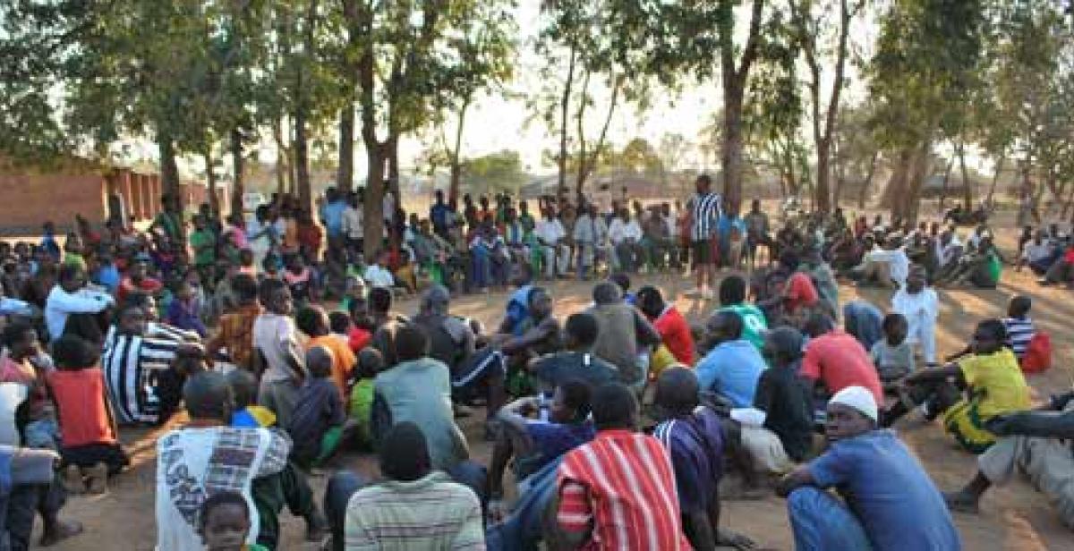 HIV awareness event attended by Progressio ICS volunteers in Malawi