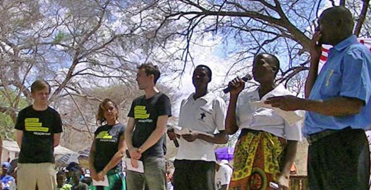 UK Progressio ICS volunteers with Enia and Jairos