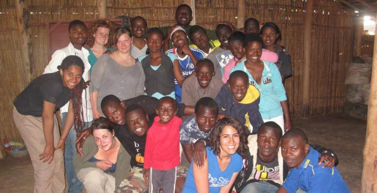 Volunteers and local young people in Mzuzu