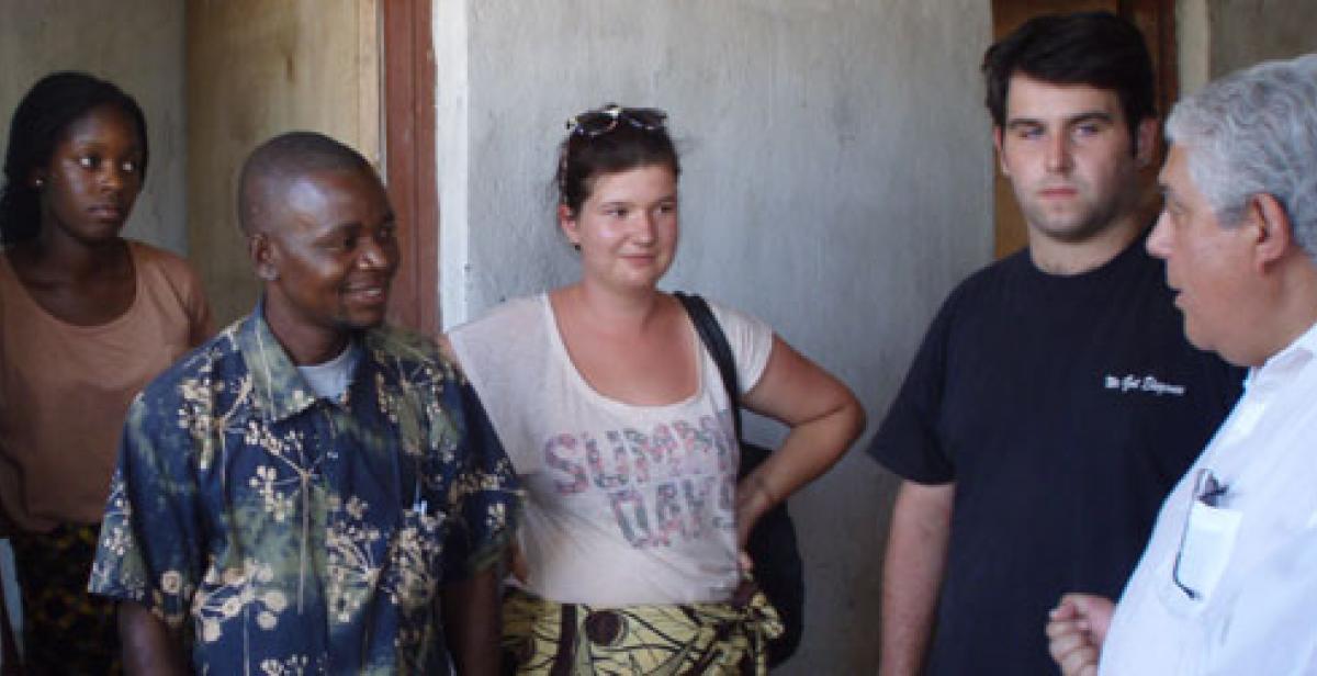 ICS volunteers with friends in Malawi