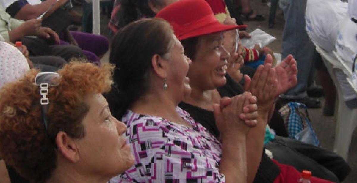Women at community event in Peru