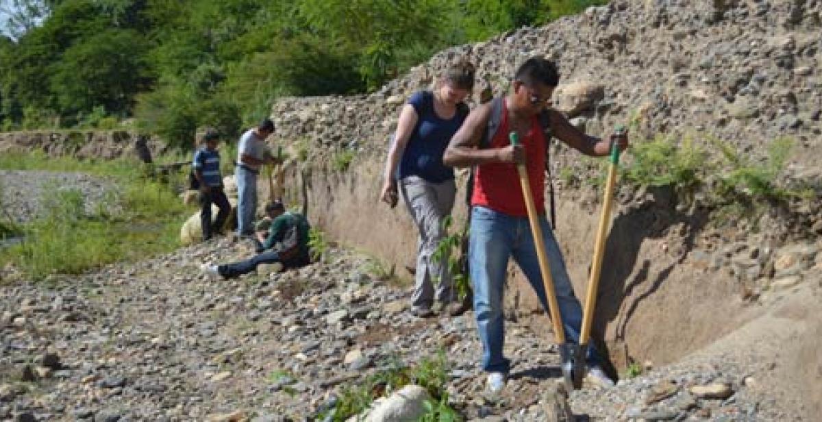 ICS volunteers working on reforestation in Nicaragua