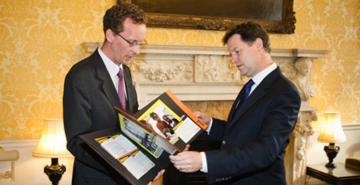 Tim Aldred and Nick Clegg