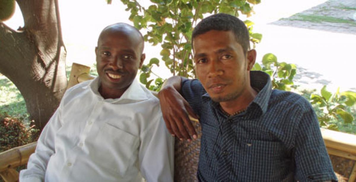 Progressio DW Benedict Mukamba and Apricio de Oliveira, Programme Coordinator at