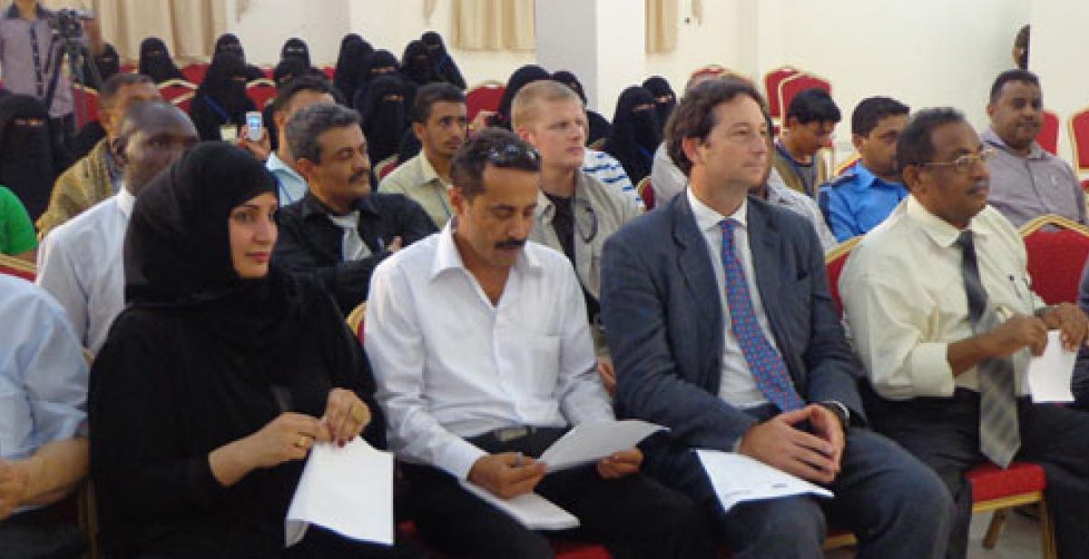 Meeting at workshop in Hodeidah