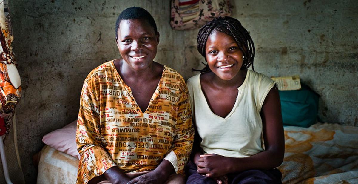 Irene Musarapasi and her daughter Tabeth in Zimbabwe