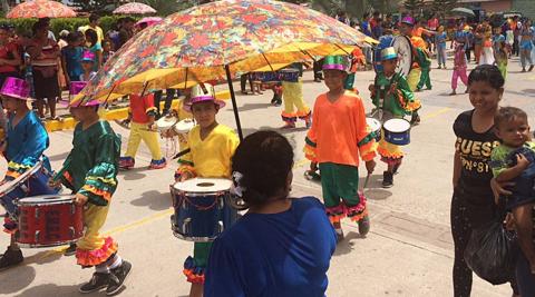 The colourful school parade