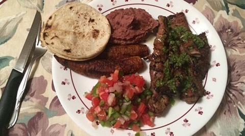 A delicious spread served on Mother’s Day featuring staples such as tortilla, plantain and beans