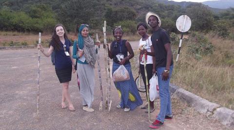 On the way back from home and nutritional garden visits, we are always given free treats from the community - this time it was a lot of sugar cane and peanuts… Yumm!