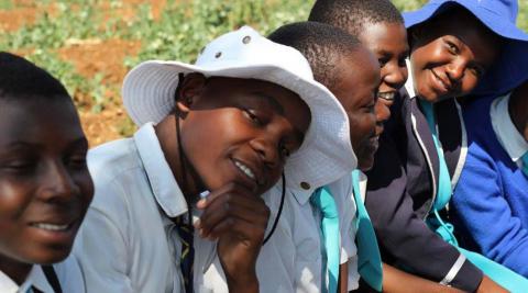 Students from Nketa High attending a workshop delivered by the team