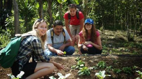 ICS volunteers with in-country staff