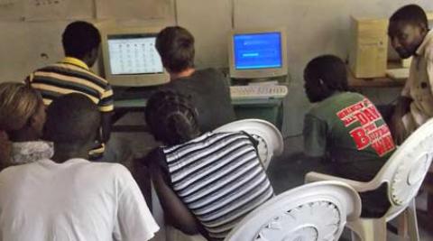 ITC demonstration at Zambezi Technical College Zimbabwe 