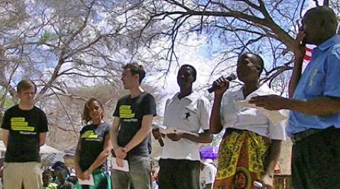 UK Progressio ICS volunteers with Enia and Jairos