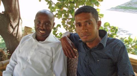 Progressio DW Benedict Mukamba and Apricio de Oliveira, Programme Coordinator at