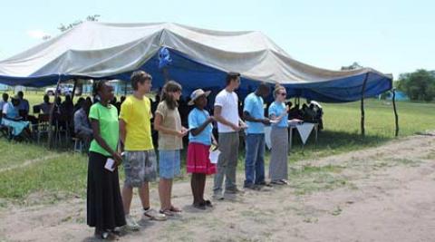 Progressio ICS volunteers at World AIDS Day Binga