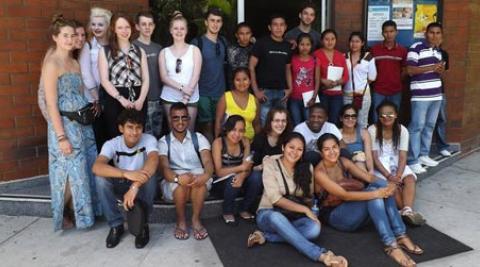 The group of volunteers on arrival in El Salvador
