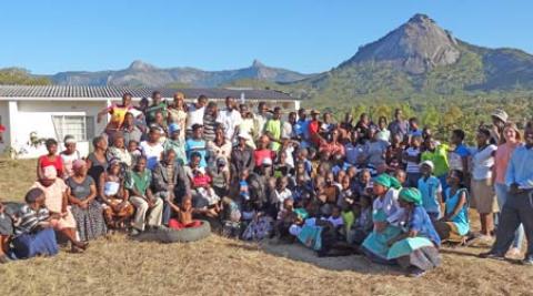ICS volunteers and local people