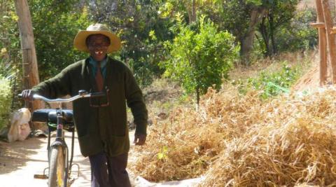 Mr Mutsamba with his bike